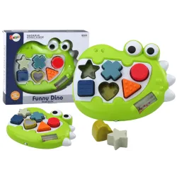 Crocodile green educational shape sorting toy