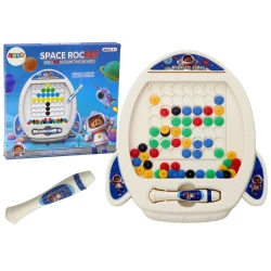 Magnētiskā tāfele Kosmiskā raķete ar 7 zīmēšanas veidnēm