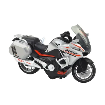 Policijas sporta motocikls ar berzes mehānismu, mērogs 1:10