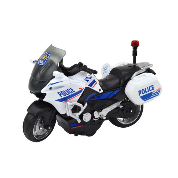 Policijas sporta motocikls ar berzes mehānismu, mērogs 1:10