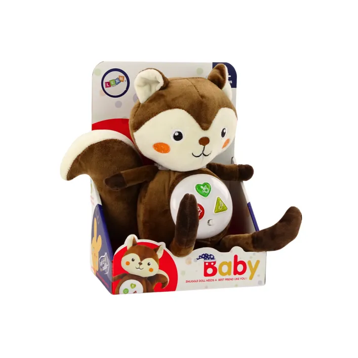 Plīša vāverīte Interaktīvā izglītojošā miega rotaļlieta Cuddly Melodies