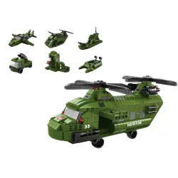 Militāro helikopteru bloku komplekts Militāri zaļš 1000 gab.