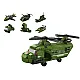 Militāro helikopteru bloku komplekts Militāri zaļš 1000 gab.