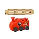 Sarkans dinozaurs kārto domino kauliņus Galda un sporta spēles