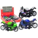 Sports Motorcycle with Friction Drive 3 Colors White Green Blue
