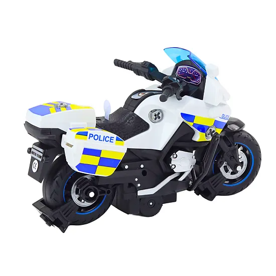 Policijas pagrieziena motociklu DIY lukturi skan balti