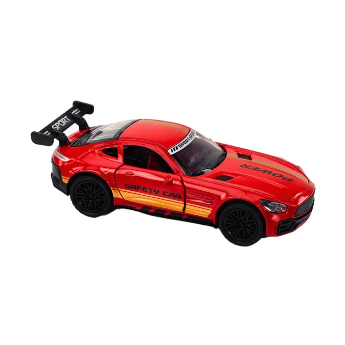 Sporta automašīna 1:32 Rīcības figūra Sarkanais spoileris metālisks