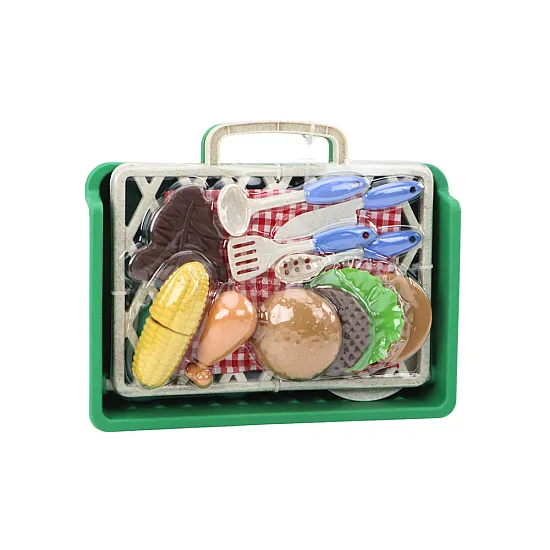 Barbecue Set Grill Food Cutlery Plates Cups Sadzīves tehnika, virtuves