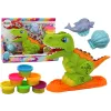 Plastilīna komplekts 6 krāsās ar dinozauru