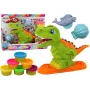 Plastilīna komplekts 6 krāsās ar dinozauru
