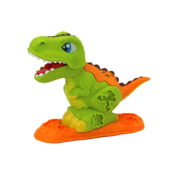 Plastilīna komplekts 6 krāsās ar dinozauru