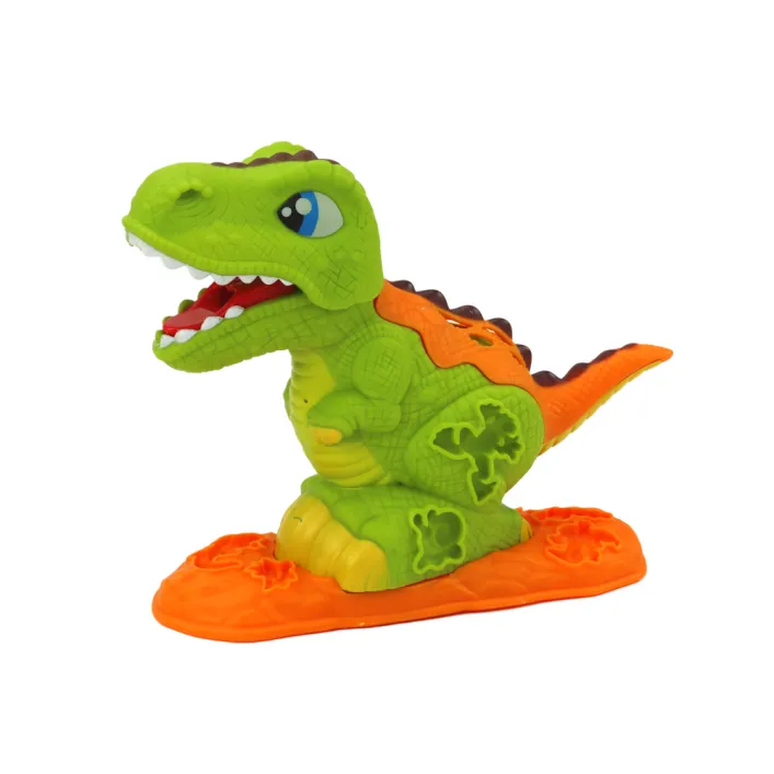 Plastilīna komplekts 6 krāsās ar dinozauru