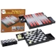3in1 Game Set Magnetic Board Chess Checkers Backgammon Galda un sporta spēles