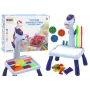 Mini projektors un Tetris galds 2in1, zils ar vienradzi