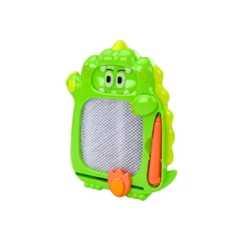 Zīmēšanas tāfele un kabatas spēle 2in1 „Zaļais dinozaurs“