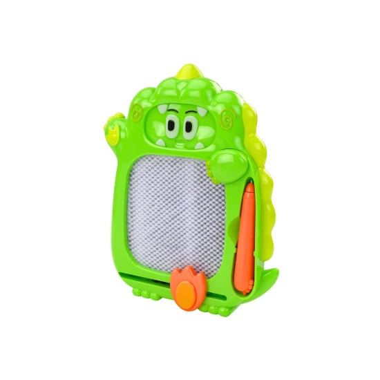 Zīmēšanas dēlis Kabatas spēle 2in1 Zaļais dinozaurs Galda un sporta spēles