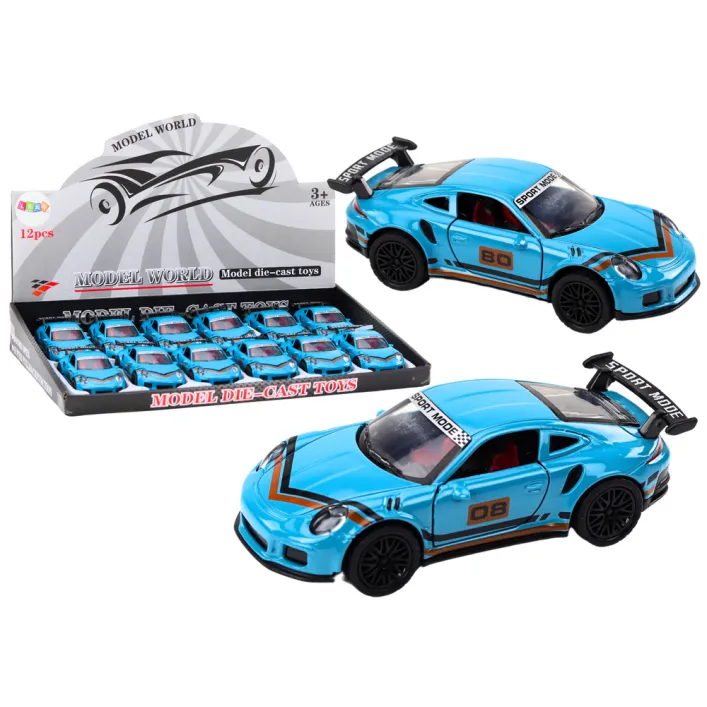 Sporta auto 1:32 figūriņa Zilais spoileris metāliskā krāsā