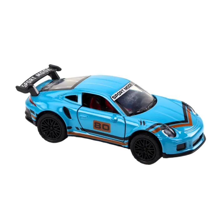 Sporta auto 1:32 figūriņa Zilais spoileris metāliskā krāsā