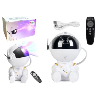 Astronauta projektors ar zvaigžņu LED USB tālvadības pulti
