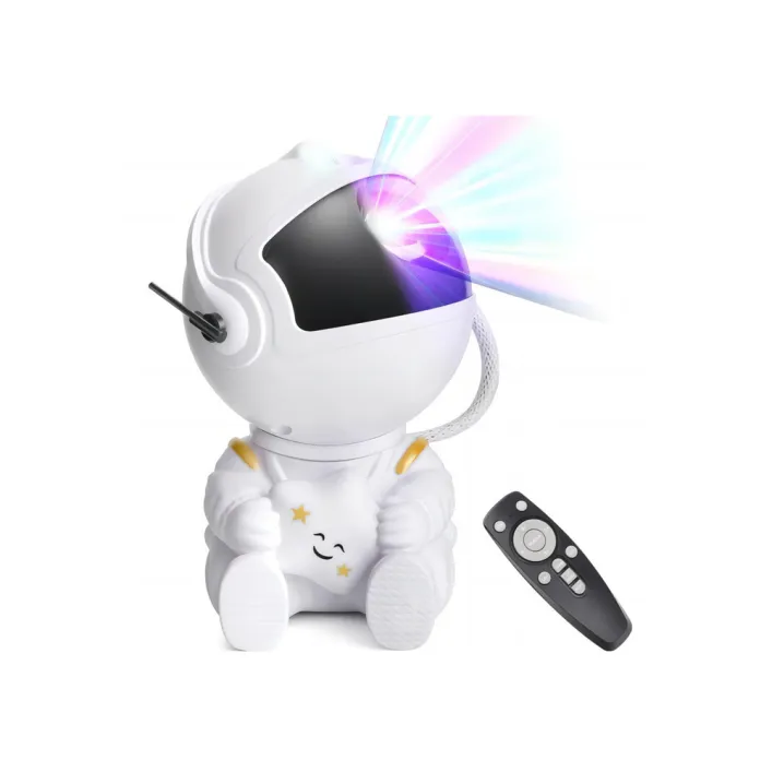 Astronauta projektors ar zvaigžņu LED USB tālvadības pulti