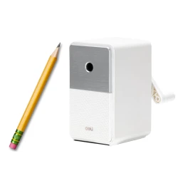 Balts zīmuļu asināmais ar burciņu