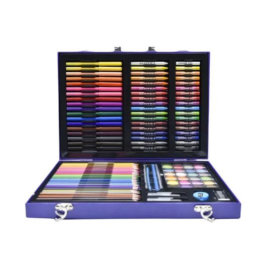 Mākslas komplekts čemodānā ar astronautu 128 gab. Krāsvielas