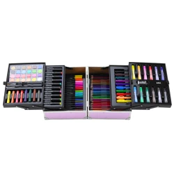 Mākslas komplekts saliekamā čemodānā ar vienradzi 133 gab.
