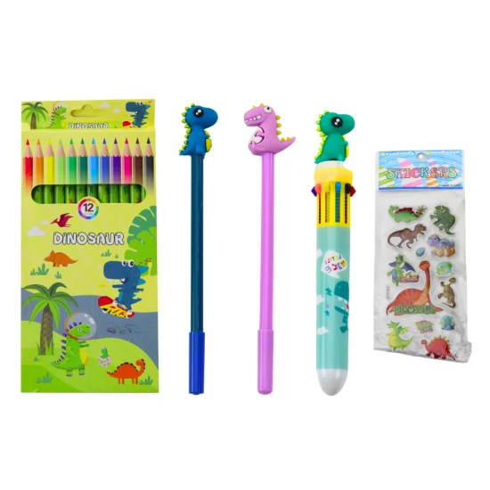 Zils skolas penālis ar dinozauru motīviem Vimpeļi