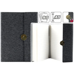 Melna magnētiska A5 blociņš