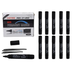Neizdzēšamu marķieru komplekts, ūdensizturīgs, melnā krāsā, 10 gab.