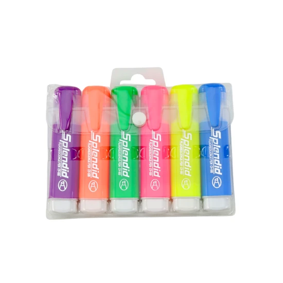 Highlighter Pen Set Pastel Colors 6pcs. Kancelejas preces