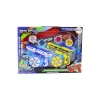 Gun Launcher Set 4 Metal Discs Blue Yellow Lights Galda un sporta spēles