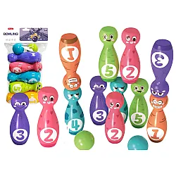 Smiley Balls boulinga komplekts, krāsains, 10 gab.