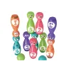 Bowling Set Smiley Balls Colored 10pcs Galda un sporta spēles
