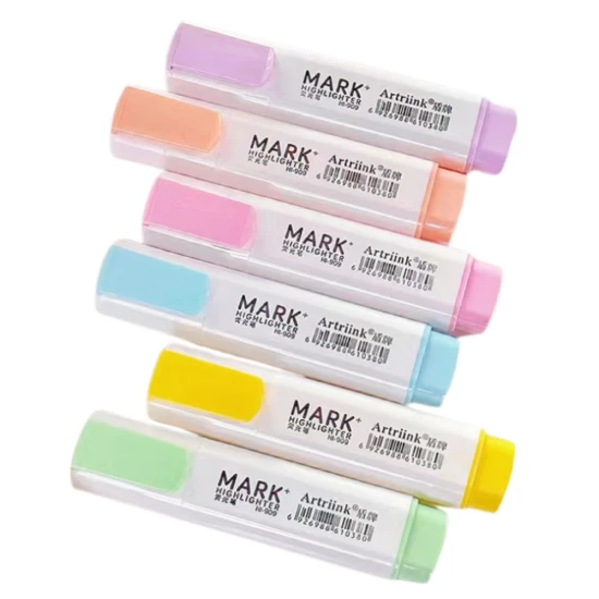 Marķieru komplekts, pasteļkrāsas, 6 gab. Zīmuļi un pildspalvas