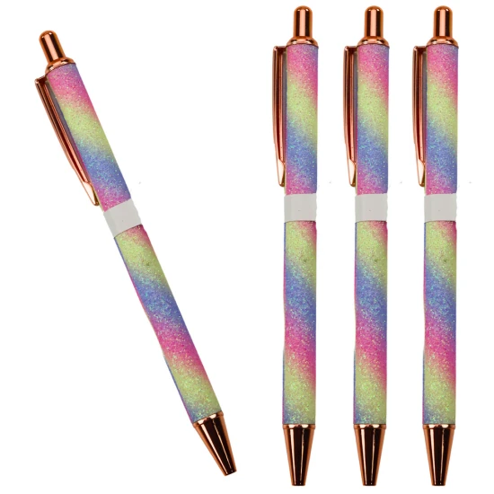 Metāla pildspalva ar mirdzošu zilu tinti, 1,0 mm Zīmuļi un pildspalvas