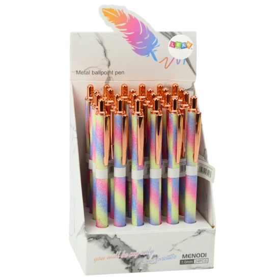 Metāla pildspalva ar mirdzošu zilu tinti, 1,0 mm Zīmuļi un pildspalvas