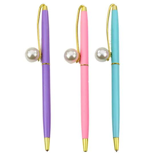 Metāla pildspalva ar pērlēm Zīmuļi un pildspalvas