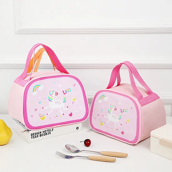 Rozā termo maisiņš Unicorn 23 cm Mugursomas un somas