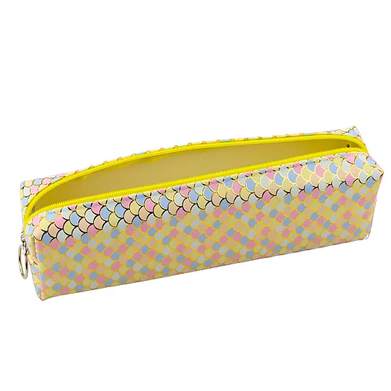 Dzeltens penālis ar zivju zvīņu rakstu 21x6 cm Vimpeļi