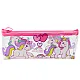 Transparent school pencil case with unicorns for girls Pennants