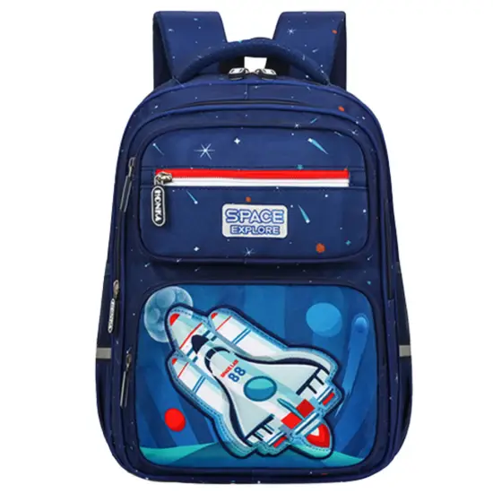 Tumši zila skolas mugursoma bērniem Rocket Space 20 l, 41 cm Mugursomas