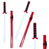 Koka katana zobens spēles mācību rekvizīti sarkans 70cm