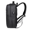 Melna mugursoma ar USB, klēpjdatora kabatu un atstarotājiem 16 l, 45 cm Kancelejas preces
