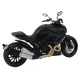 Sporta motocikls Metālisks apgaismojums Zelta elementi Melns 1:12