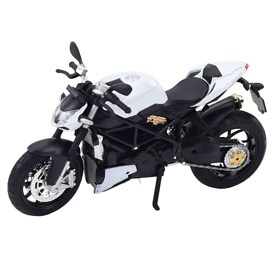 Sporta motociklu metāla lukturi skaņas baltā krāsā 1:12