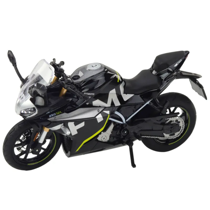 Sports Motorcycle Metal Lights Sounds Black 250 SR 1:12