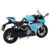 Sports Motorcycle Metal Lights Sounds Blue 1:12