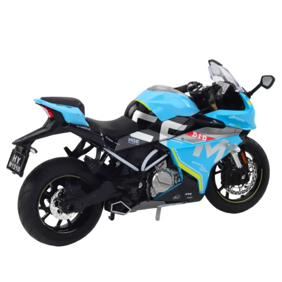 Sports Motorcycle Metal Lights Sounds Blue 1:12