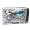 Sports Motorcycle Metal Lights Sounds Blue 1:12